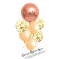 1 set 4D Rose Gold wedding decorations balloons Foil metallic shiny Stars globes Birthday Party Decor Supplies Helium ballons