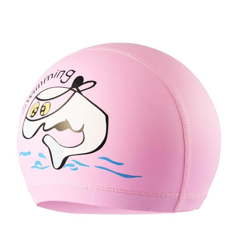 Swimming Cap Boys Girls PU Children Waterproof Swimming Caps Kids Swim Pool Hats Ear Protector Baby Diving Hat