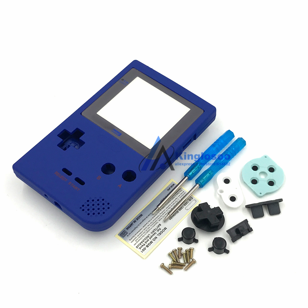 DIY Rubber oil Full Housing for Gameboy Pocket Game Console Shell Case Cover for GBP Replacement w/ Buttons Kit