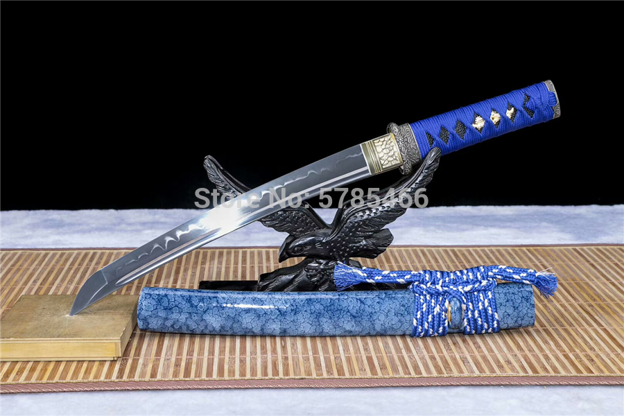 Clay Tempered Sharp T10Steel Tanto Dao Sword Katana Japanese Samurai Dagger Knife Saber