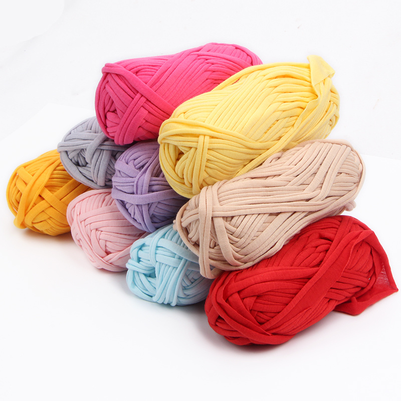 100g Soft Cotton T Shirt Yarn for Crochet Hook Knitting Blanket Carpet Handbag Cloth Yarn for Hand Thick Knitting Chunky Yarn
