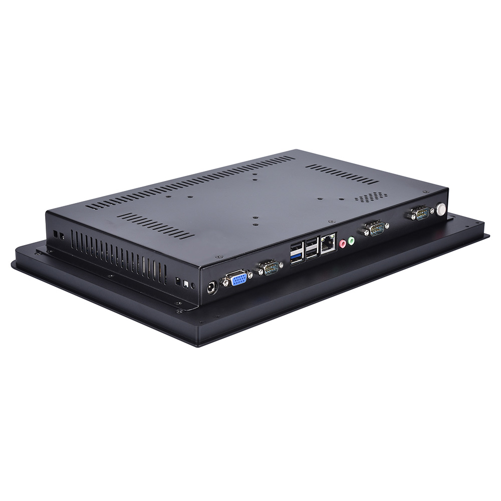 HUNSN 2MM Embedded IP54 Industrial Panel PC Intel J1800 All in One Computer Windows 7/10 3RS232 VGA LAN,[DA10W]