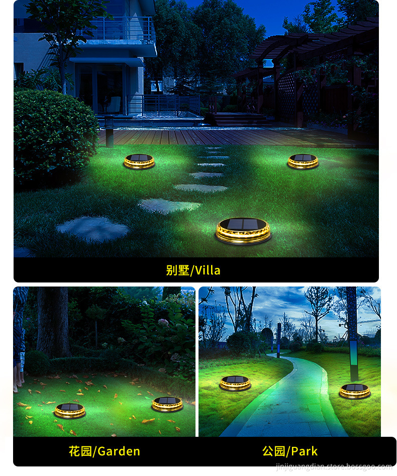 buried garden lights