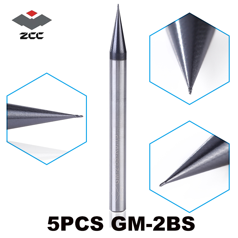 5pcs/lot GM-2BS micro size end mill 2 flutes ball nose end mills end milling cutters for mold making for cnc milling machine