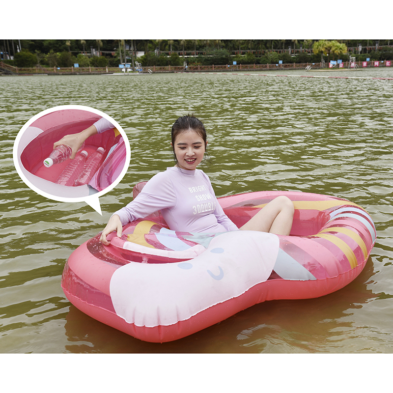 Summer Water Rainbow Floating Bed Inflatable Pool Float_01