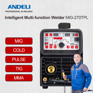 ANDELI MIG Welding Machine MIG-270TPL 220V MIG/MAG/TIG/MMA/Pulse/Cold 4 in 1 TIG Welding Machine MIG Welder TIG Welder DC TIG