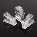 100pcs/Lot RJ45 Network Modular Plug 8P8C CAT5e CAT6 Cable Connector End Pass Through