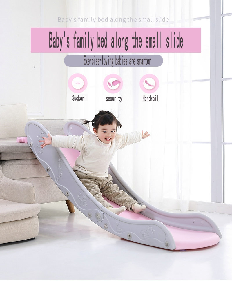 Children's indoor slide, children's amusement slide folding slide Children's beds along small slides