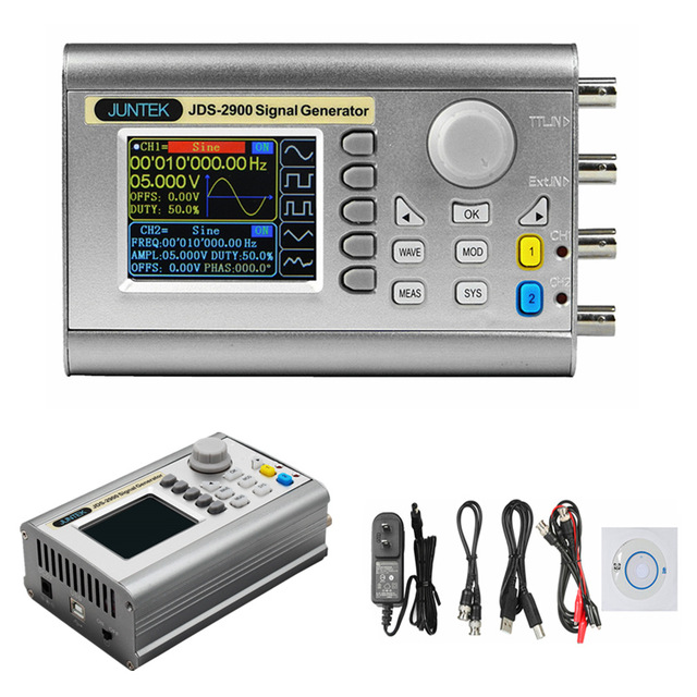 100% Original JDS2900 30MHZ Signal Generator DDS Arbitrary Waveform Pulse Frequency Meter Protable Digital Control Dual-Channel
