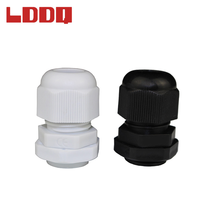 LDDQ 10pcs PG9 Nylon Waterproof Cable Gland for 4-8mm Cable Plastic Connector Black and White Optional High Quality Promotion!