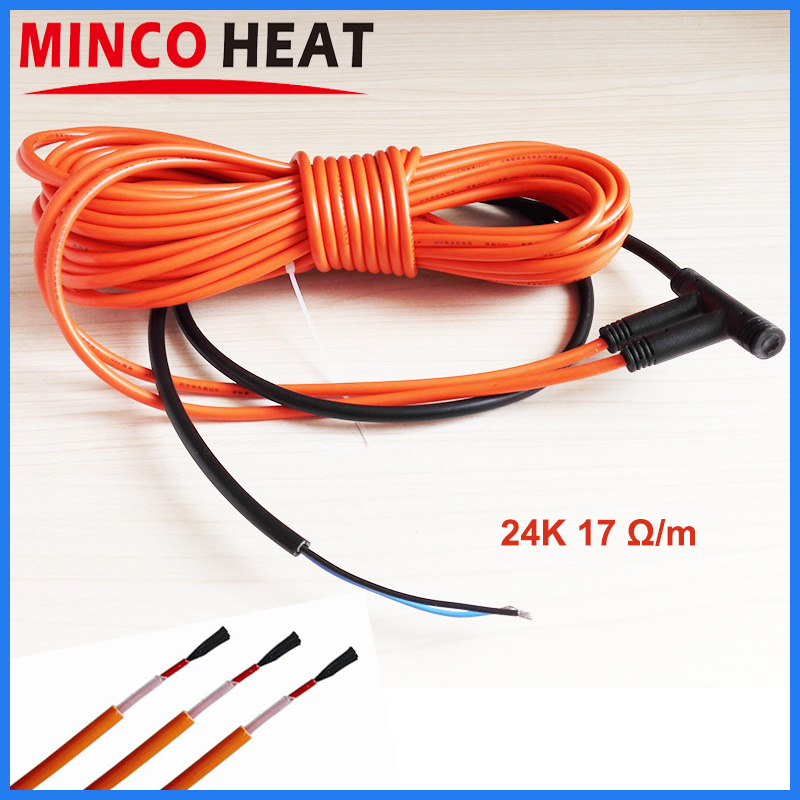Easy Installation Water-proof Connection Assembled 24K Carbon Fiber Infrared Heating Floor Heating Wire Electric Floor Hotline