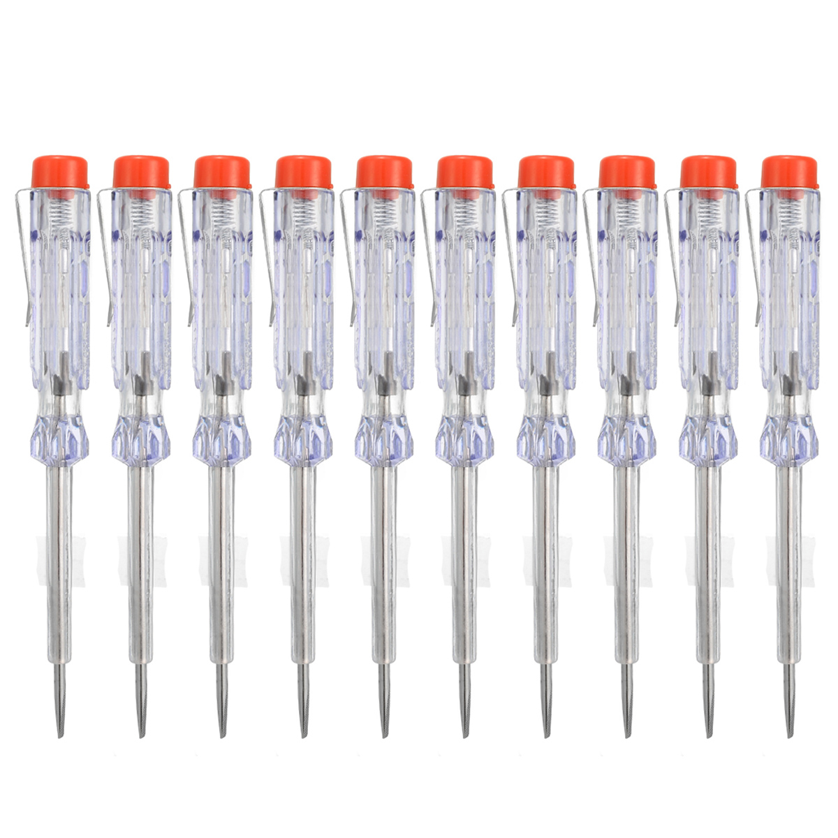 10pcs/set Current Tester 110-250V Phase Electrical Voltage Tester Screwdriver Durable Measurement Analysis Instruments