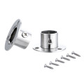 DRELD 2pc 19/22/25/32mm Stainless Steel Wardrobe Rail Support Closet Rod Flange Bracket Clothes Rod Seat Hanger Pipe Tube Holder