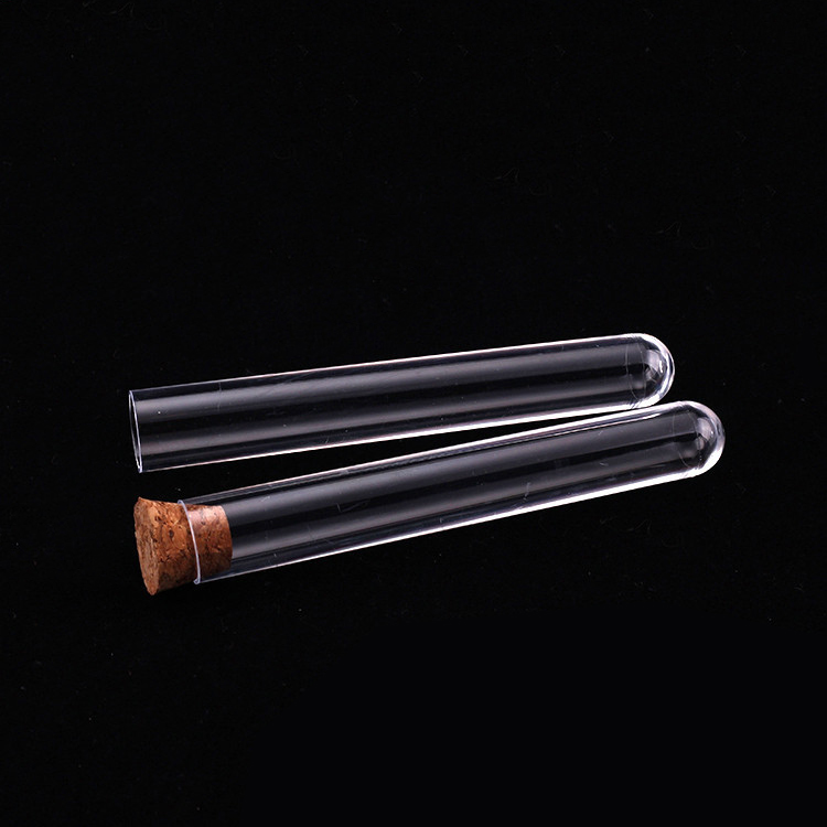 10pcs Laboratory Test Tube 25x200mm Transparent Glass Test Tubes Set with Cork Stopper Caps