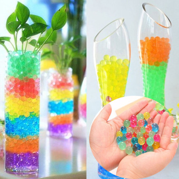 3000pcs/lot Crystal mud hydrogel crystal soil outdoor water beads vase soil grow magic balls colorful wedding home decorations