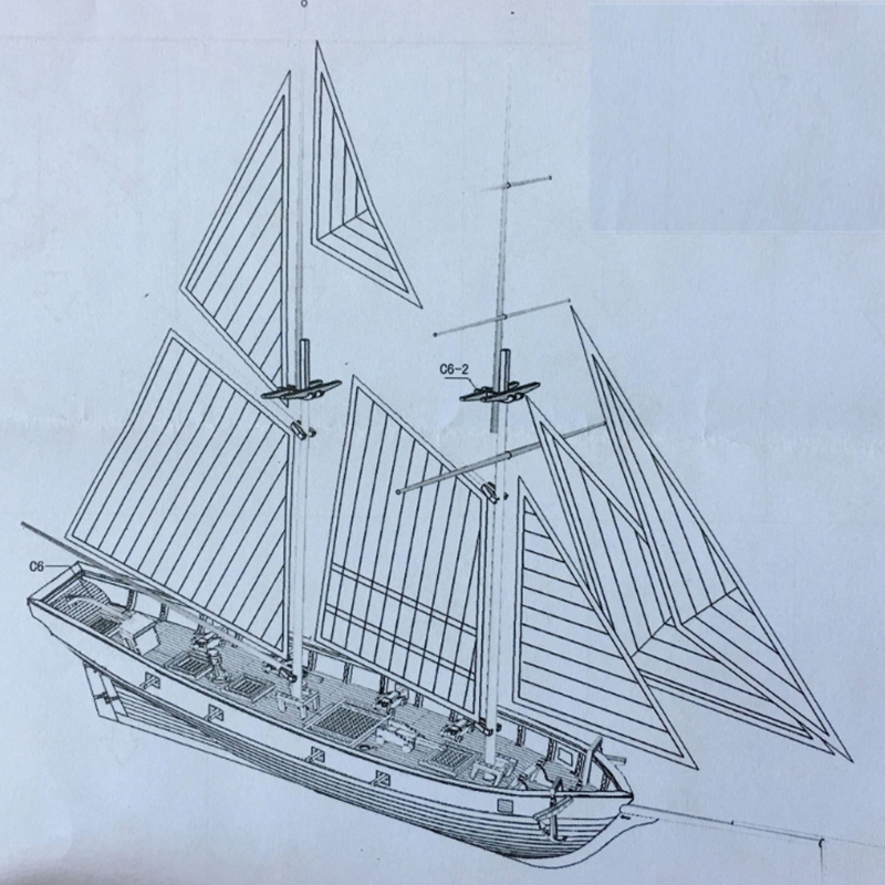 1:100 DIY Wooden Assembly Sailing Ship Model 3D Designer Classic Sailing Boat Laser Cutting Process Puzzle Toys Gifts for Adult