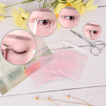 208pcs Double Eyelid Fiber Eyes Stickers Makeup Double Sided Adhesive Eyelid Fiber Invisible Eye Sticker 1 Scissors + 1 Y fork