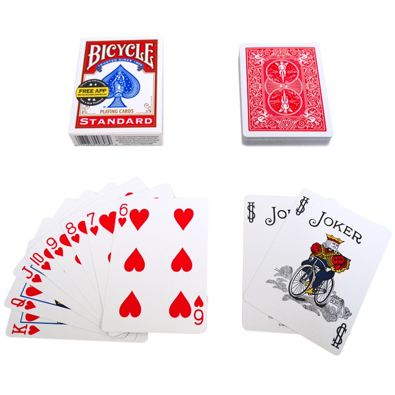 2pcs/Set Bicycle Rider Back Standard Index Playing Cards Red&Blue Deck 808 Sealed USPCC Poker Card Games Magic Tricks Props