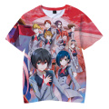 2020 Hot Anime DARLING in the FRANXX 3D Print T-shirts Boys Girls Summer Fashion Casual Cartoon Short Sleeve Streetwear T Shirt
