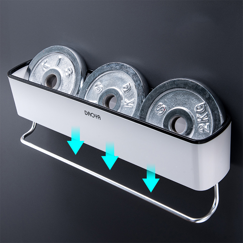 Wall Mounted Bathroom Shelf Shampoo Shower Shelves Holder Kitchen Storage Rack Organizer Towel Bar Bath Accessories