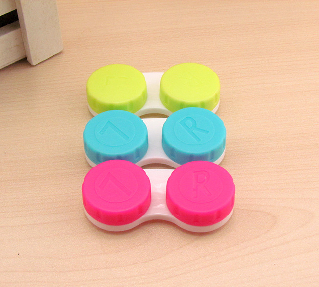 1pcs Color Contact Lenses Case Cute Contact Lens Case for Eyes Contacts Travel Kit Holder Lens Container