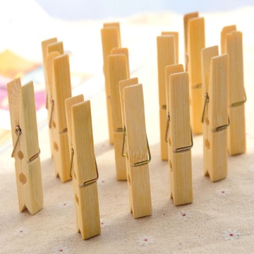 60pcs/lot Free shipping 6*1.2cm Bamboo Wood Clothes Pegs Socks Bed Sheet Towel Wind-Proof Pins Clips Household Clothespins