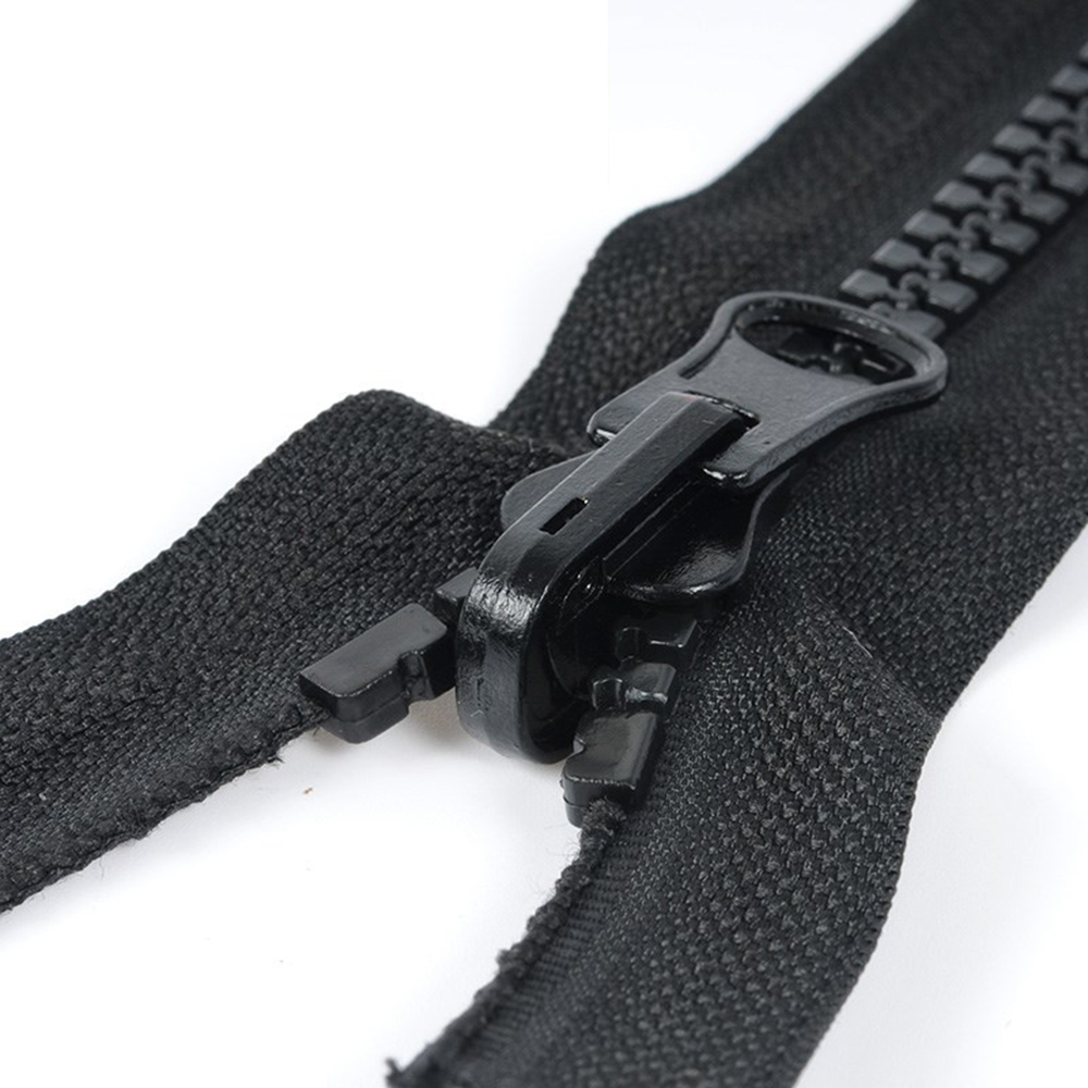 70Cm 27.56Inch 5# Open End Resin Zippers With Double-Sided Zipper Head For Clothing Zips Double-Side Slider For Sleeping Bag