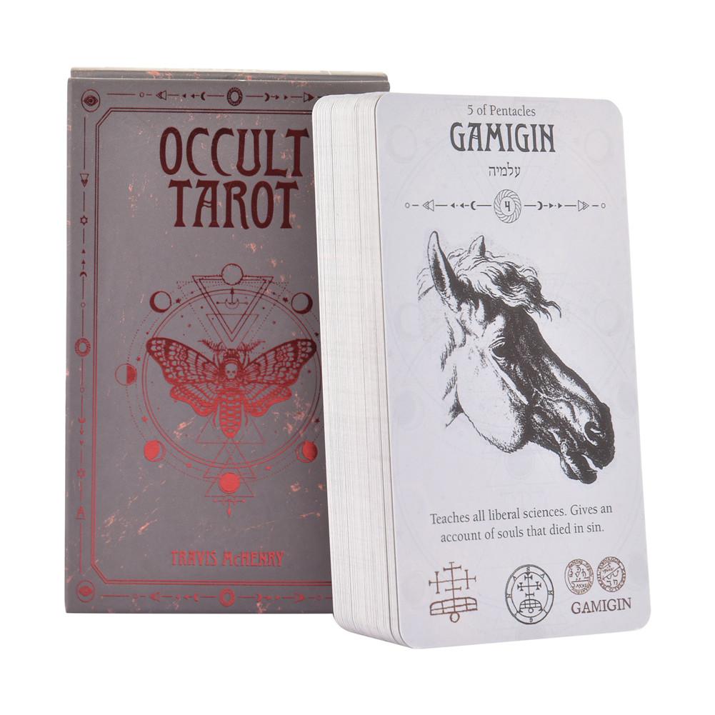 78PCS/Set Occult Tarot Cards English Versoin Board Game Deck Tarot Cards Fate Divination Family Party Playing Table Game Cards
