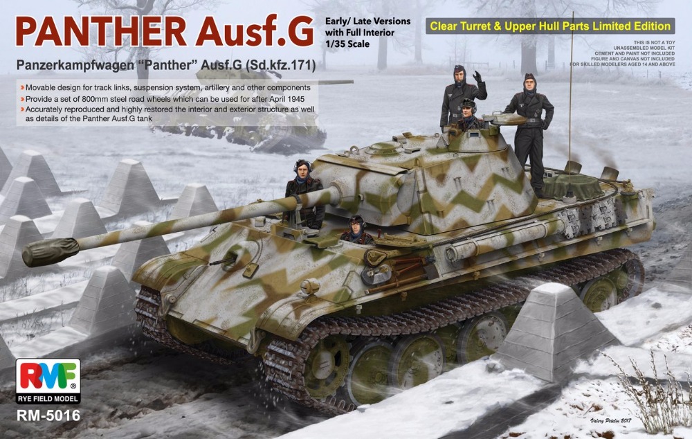 RealTS Rye Field Models 1/35 PANTHER Ausf.G Early/ Late Versions w/ Full Interior # 5016 RMF