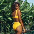 SEASELFIE Sexy Wide Straps Sporty Bikinis Set Swimwear Women Swimsuits Bathing Suit 2021 Solid Bright Yellow Bikini Beachwear