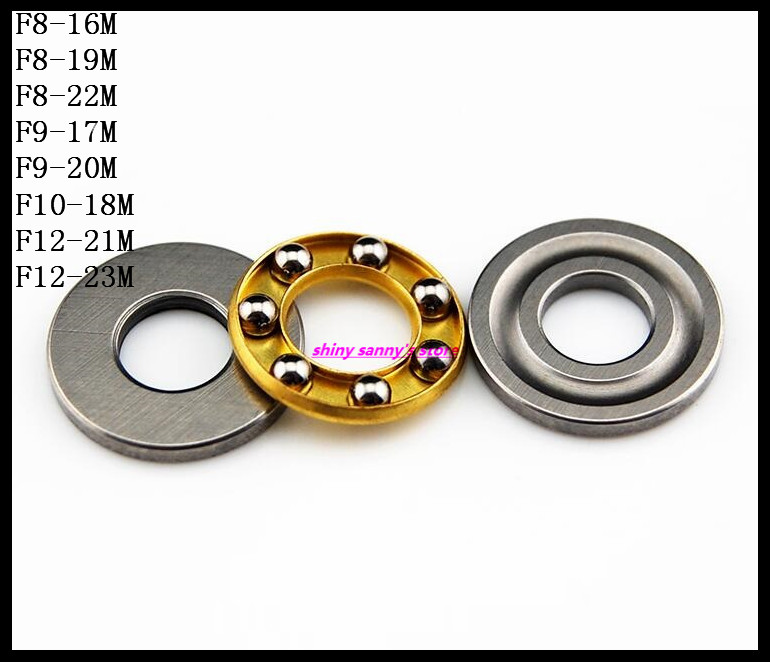 5-10pcs/Lot F8-16M , F8-19M , F8-22M , F9-17M , F9-20M , F10-18M , F12-21M , F12-23M Axial Ball Thrust Bearing Brand New