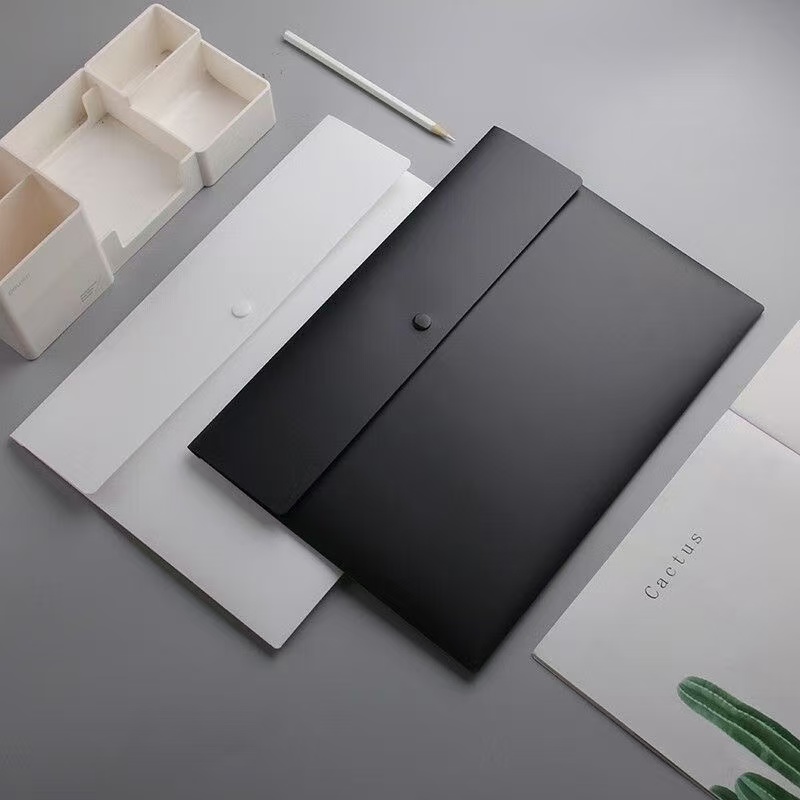 Matte PP Snap Closure Document Bag1