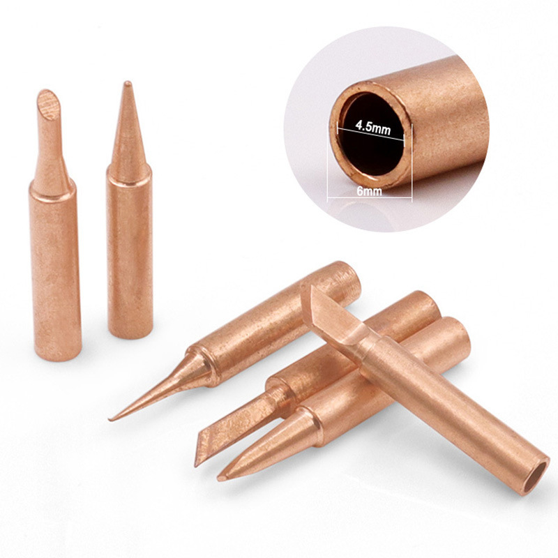 Lead-free Copper Soldering Tips Lead-free Welding Head Rework Station 900M-T Electric Solder Iron Tips Repair Tools Set