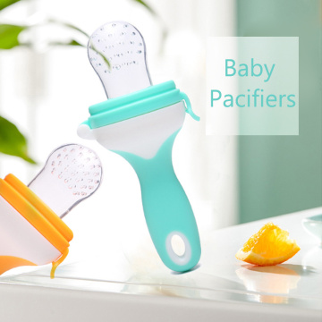 Long Handle Baby pacifier Fresh Food Nibbler Kids Fruit Feeder Nipples Feeding Safe Baby Supplies Nipple Teat Pacifier Bottles