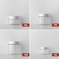 50g-250g Plastic Transparent Aluminum Cover Empty Makeup Jar Pot Refillable Sample Bottles Face Cream Lotion Cosmetic Container