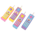 1PCs Plastic Electric Kids Telephone Machine Cell Phone Toy Learning Machine Point Reading Machine Study Electronic Vocal Toys
