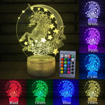 Unicorn Lamp Night Light Pegasus 3D Led Lamps Night Light LED Night Light Decor Led light Lamp Led Touch Light Child Lamp D30