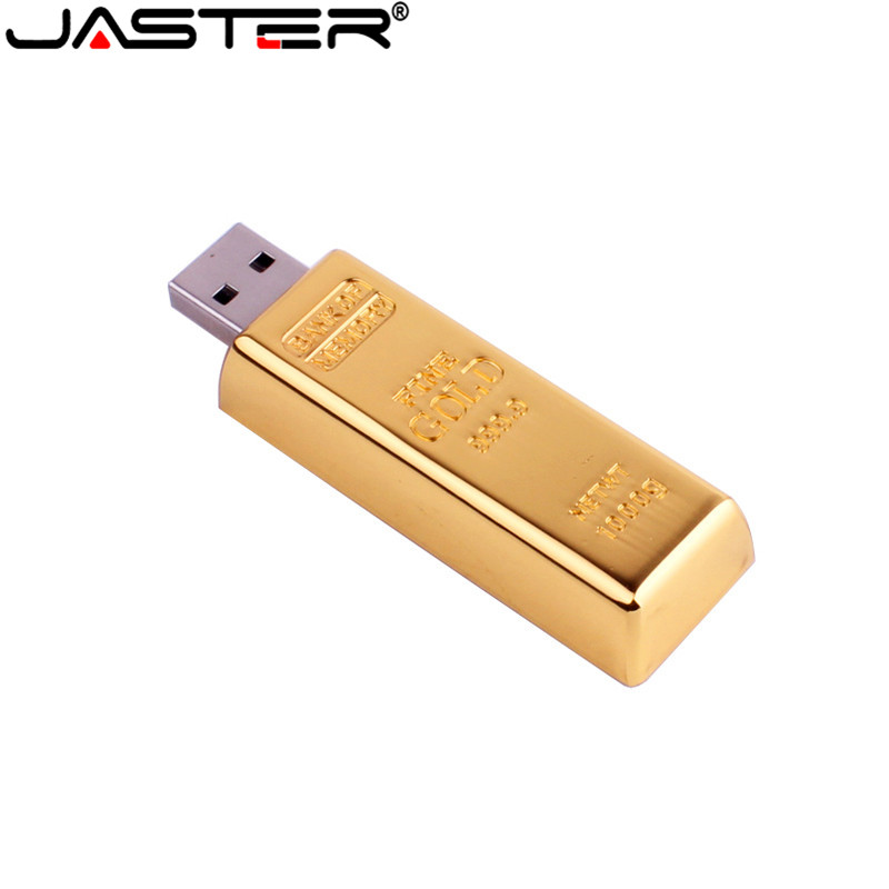 JASTER gold bullion usb flash drive Memory stick bar pen 4GB 8GB 16GB 32GB 64GB pen U disk gift