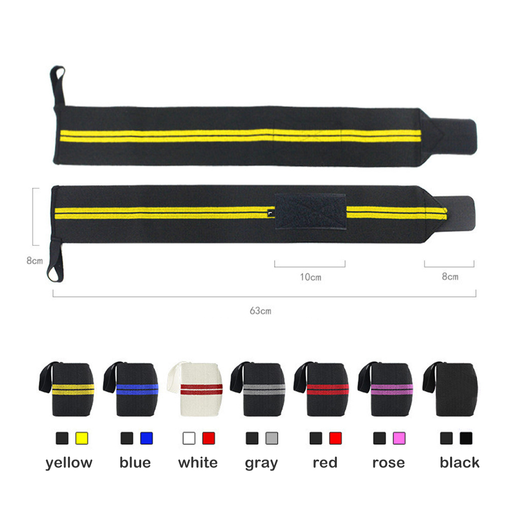 1pair Adjustable Weight Lifting Strap Fitness Gym Sport Wrist Wrap Bandage Hand Support Wristband Exercise