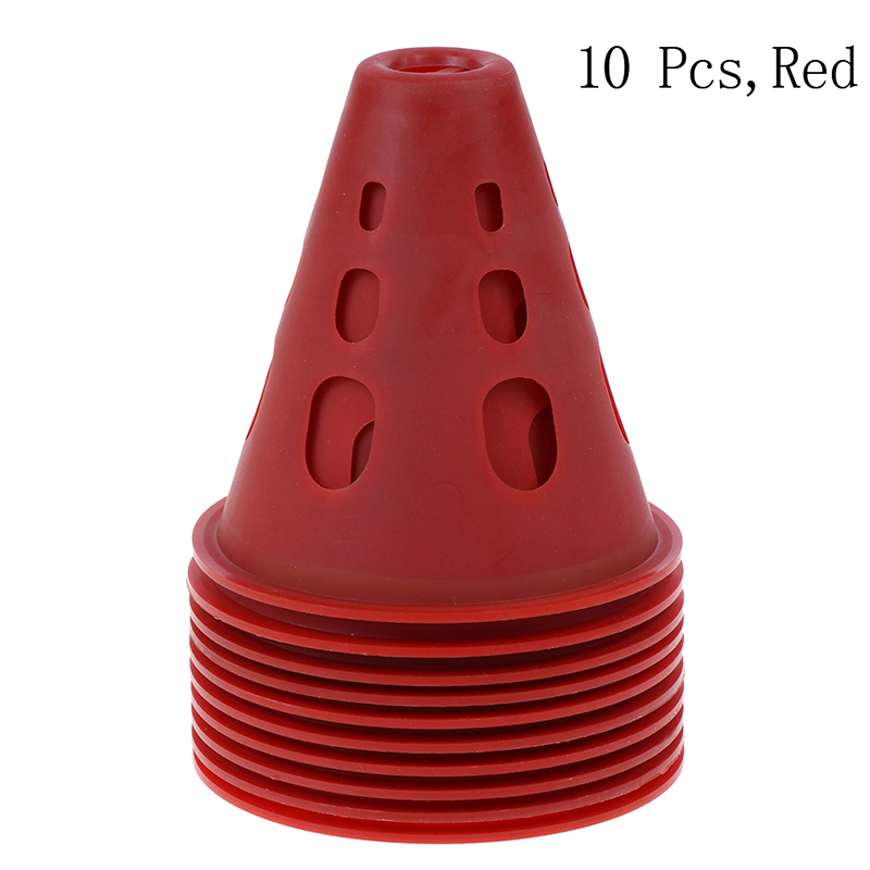 Brand New 10Pcs/Lot Sport Football Soccer Rugby Training Cone Cylinder Outdoor Football Train Obstacles For Roller Skating