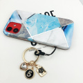 Braided Lanyard Neck Strap For Mobile Phones Charm With Bling Metal Rhinestone Keychain ID Cards Badge Holder Accessories