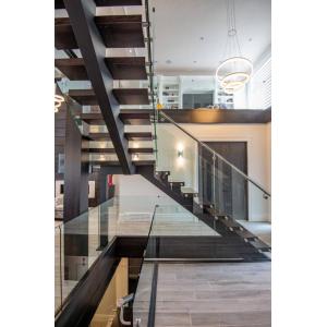 Indoors Modern Design Steel Wood Step Straight Stairs