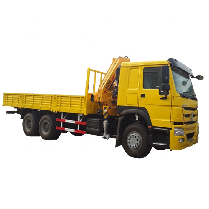 6x4 12ton cargo truck mounted with crane