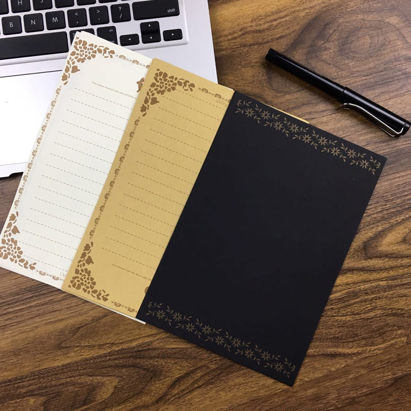 8 Sheets Vintage Retro Design Writing Stationery Paper Pad Note Letter Set