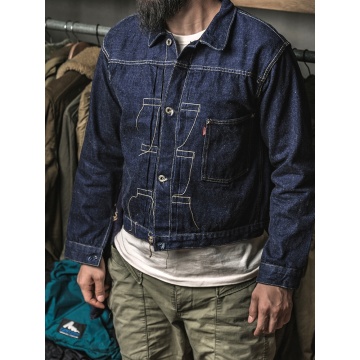 44806XX Bronson Read Description! Big Size 14oz High Quality Cotton Denim Jacket Casual Stylish Raw Unwashed Coat