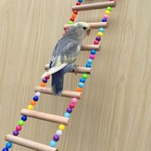 Parrot Toys Ladder Climb Natural Wood Bird Pet Parakeet Hanging Cage Staircase Dropshipping