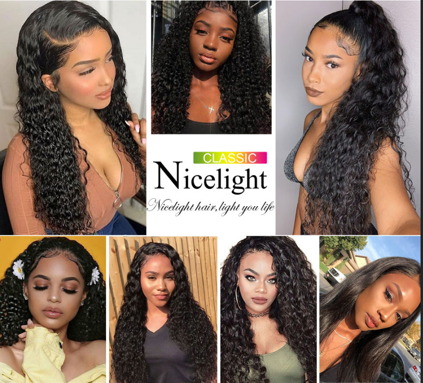 Water Wave Hair With Closure Indian Hair Extension 4X4 Lace Closure With Bundles Nicelight 3 Bundles With Closure Waterwave Hair