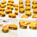 10Pcs Mini Simulation Food Hamburger Pretend Play For Doll Kitchen Toys For Children Dollhouse Miniatures Charms DIY Decoration