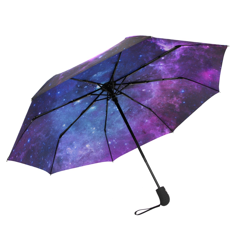Custom Starry Sky Umbrella Male Fully Automatic Compact Umbrellas for Women Windproof Quick Drying Folding Umbrella