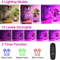 USB LED Growing Light 20W 2 Heads Clip Full Spectrum Greenhouse Indoor Growth Lamp for Flowers Vegetables Plants Seeds Seedlings